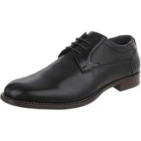 Coolwalk Herren Schnürschuh in Lederoptik mit Blockabsatz Schnürschuh (91917970) Blockabsatz Business-Schuhe in Schwarz
