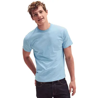 Fruit Of The Loom | Mens Crew Neck Kurzarm T-Shirt-Himmelblau (5er Pack)