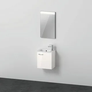 Duravit XBase Möbelwaschtisch mit Waschtischunterbau und Spiegel 400x288x2000 mm - XB0065R4545 XB0065R4545