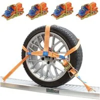 TRUTZHOLM Spanngurt 4xAutotransport Zurrgurt Radsicherung PKW KFZ Trailer Verzurrsystem (Set)