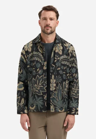 No Excess - Overshirt Buttons Jacquard black - Gr. - XXL
