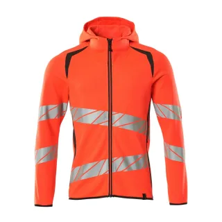 MASCOT Kapuzensweatshirt mit Reißverschluss ACCELERATE SAFE Hi-vis Rot / Dunkelanthrazit S - 19284-781-22218-S