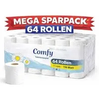 PACKEO Toilettenpapier Premium 3-lagig, 150 Blatt pro Rolle, extra weich & reißfest (Spar-Set 192-St. 3 Packungen)