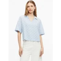 s.Oliver Kurzarmbluse Bluse Viskosebluse im Boxy Fit