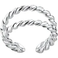 ALEXANDER YORK Ohrklemme Ear Cuff I DOUBLE LINE twisted, 925 Sterling Silber