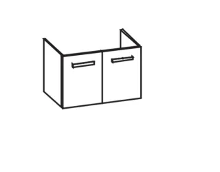 Artiqua 412 Waschtischunterschrank für Tonic II K0879, Sangallo Grau quer, 412-WU2T-I50-7152-432 412-WU2T-I50-7152-432