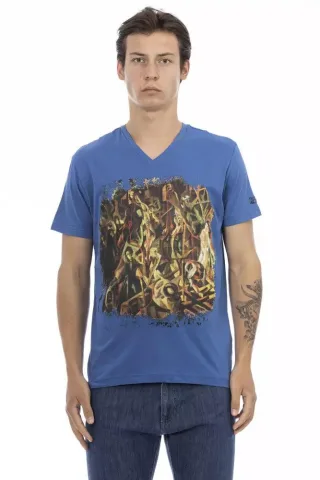 Trussardi Action Blue Baumwoll T-Shirt für Herren