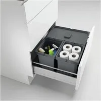 Naber Einbaumülleimer Systembehälter Cox® Box 220/600-3, anthrazit