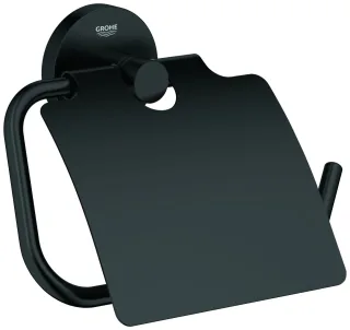 GROHE WC-Papierhalter Essentials 102465 Metall mit Deckel matt black, 1024652430 1024652430