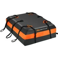 COSTWAY Dachbox, 450L Dachkoffer, mit 10 Gurte & 6 Türhaken, Faltbar