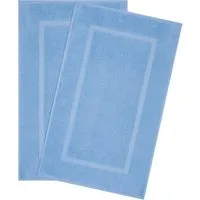 HAMMETEX Badematte Hotelmatte, Duschvorleger, Höhe 5 mm, rutschhemmend beschichtet, beidseitig nutzbar, Baumwolle, rechteckig, 2-teiliges Set, einfarbig, 100% Baumwolle