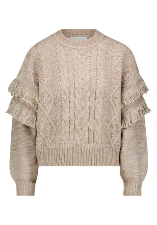 Betty & Co - Strickpullover Taupe Melange - Gr. - 38