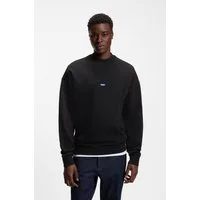 HUGO Blue Sweatshirt Nedro Rundhalsausschnitt, Regular Fit, Logo-Patch