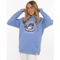 Zwillingsherz Hoodie "Seepferdchen Cowbody" mit Stickerei, Kapuze, Fronttasche