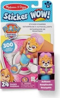Melissa & Doug - Sticker WOW! Paw Patrol Skye Aufkleberstempel & Block, Basteln