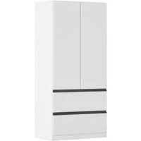 rauch Drehtürenschrank Kleiderschrank Schrank Garderobe COSTA in den Breiten 91/136/181 cm (in 3 Ausstattungen BASIC/CLASSIC/PREMIUM) viel Platz, grifflose Front und Push-to-Open Funktion MADE IN GERMANY