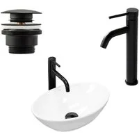 wohnwerk.idee Aufsatzwaschbecken Waschbecken Keramik Weiß Klein Gäste WC Gäste Bad Pamela Mini