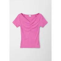 s.Oliver Kurzarmshirt T-Shirt T-Shirt mit Raffung