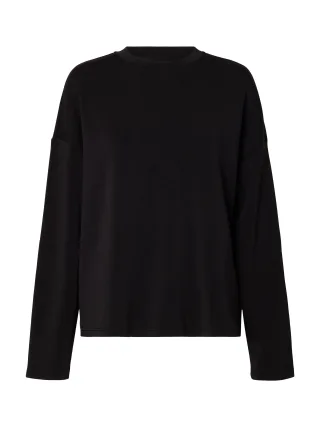 selected women - SLWOVERSIZED LS TENNY TOP Black - Gr. - L