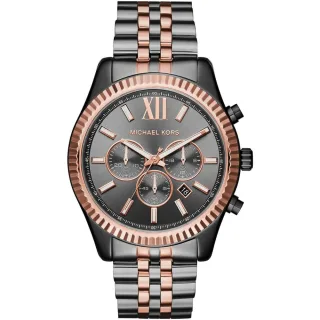 Michael Kors Lexington MK8561 Chronograph Graues Zifferblatt 44 mm Herrenarmbanduhr