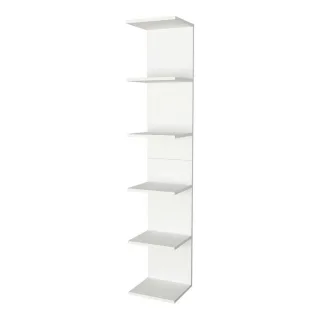 [en.casa] Wandregal, Weiß, Holzwerkstoff, 34.5x180x31.5 cm, Wohnzimmer, Regale, Wandregale