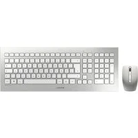 Cherry Etui DW 8000 Tastatur mit Maus Set DE kabellos weiß-sil