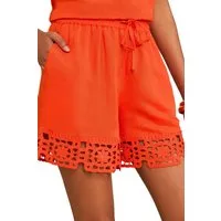 Love & Roses Shorts Love & Roses Shorts mit Häkelbesatz (1-tlg)