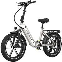 ECORUSH E-Bike Faltrad R2 20*4,0 Zoll Elektrofahrrad bis zu 60-100km, 7 Gang shimano shimano Schaltwerk, Kettenschaltung, Heckmotor, 499,2 Wh, Faltrad, MTB E Mountainbike, Pedelec für Damen u. Herren