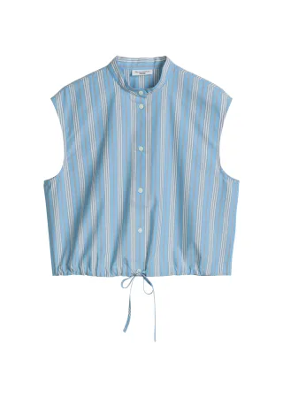 Marc OPolo DENIM - Gestreifte Bluse relaxed Light Blue - Gr. - L