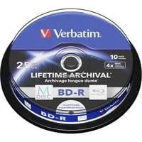 M-DISC BD-R 4x 25 GB, Blu-ray-Rohlinge 4-fach, 10 Stück, bedruckbar