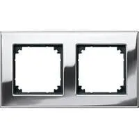 Metallrahmen für zwei Einheiten, waagerecht und senkrecht montierbar, Typ 475239 chrom, Retail