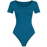 Evoni Body für Damen Kurzarm T-Shirt-Body mit Rundhals