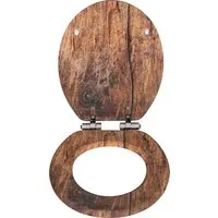 WENKO WC-Sitz Rustic, aus FSC®-zertifiziertem MDF, feuchtigkeitsresistent