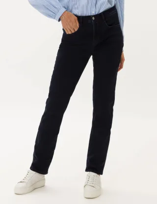 Brax Damen Five-Pocket-Hose Style CAROLA CLEAN DARK BLUE, denim dunkelblau, Gr. 36L