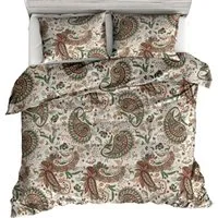 LIVING DREAMS Bettwäsche WOODLAND PAISLEY 100% Baumwolle, Renforcé, Renforcé, 2 teilig, italienischer Flair elegante Paisleys zeitlose Farben