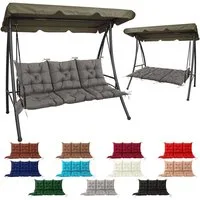NACATIN Auflagekissen für Hollywoodschaukel, 150x100x10 cm, wasserdicht und rutschfest, (1 St), Robustes Polyester-Kissen mit dicker Polsterung
