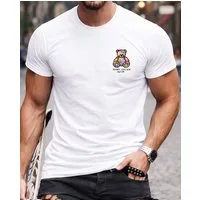 RMK T-Shirt Herren Shirt Rundhals Basic "Teddy Atelier" aus Baumwolle