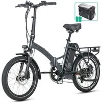 JOBOBIKE E-Bike Klapprad 20x2,125" Damen u. Herren, Citybike Sam, 468Wh, Pedelec, 60-110km, 7 Gang Shimano, Kettenschaltung, Heckmotor, 468 Wh, (mit Akku-Schlüssel, 5 Stufen), Faltbares Citybike - kompakt, stark & alltagstauglich