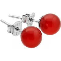 Lebensquelle Plus Einhänger für Ohrschmuck Karneol Ohrstecker 6 mm, 925er Silber