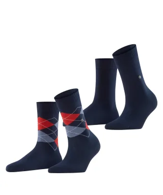 Burlington - Burlington Everyday Mix 2-Pack Damen marine - Gr. - 38.5