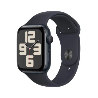 Apple Watch SE 2 (2023er Modell) [GPS inkl. Sportarmband M/L mitternacht] 44mm Aluminiumgehäuse mitternacht