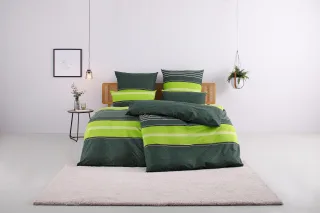 OTTO home Bettwäsche "Circle" 2 Stk. Bettwäsche aus Baumwolle mit Streifen-Design, moderne Bettwäsche