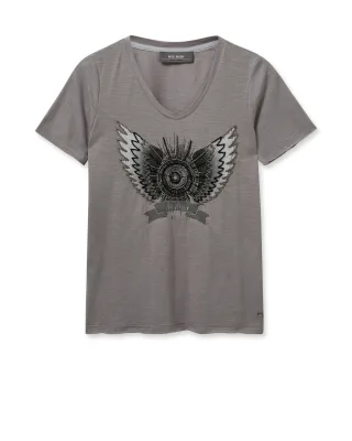 MOS MOSH - MMGethi O-SS Tee sharkskin - Gr. - XS