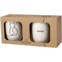 Villeroy & Boch Becher Statement Cat Henkelbecher 0,29l Set 2tlg, Premium Porcelain