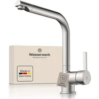 WASSERWERK Spültischarmatur WK 4, Wasserhahn, Küche, Einhebelmischer 360° schwenkbar, Cold-Start-Funkt., geräuscharm