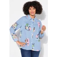 Angel of Style Hemdbluse Bluse Loose Fit Streifen/Gesichter