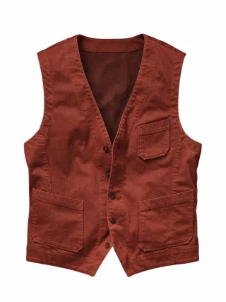 Mey & Edlich Herren Sportsgeist-Weste Braun 53 % Baumwolle, 30 % Polyester, 14 % Viskose, 3 % Elasthan
