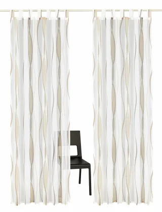 OTTO home Gardine "DIMONA" Schlaufen 2 Stk. tlg. 2-er Set, Voile, Polyester, Wellen