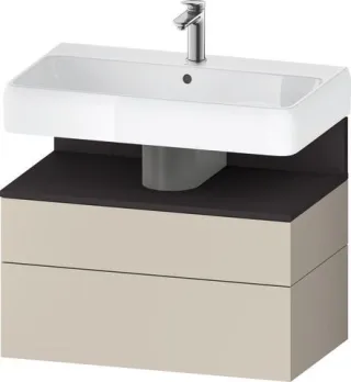 Duravit Qatego Waschtischunterbau wandhängend Taupe Supermatt 790x470x590 mm - QA4394080830000 QA4394080830000