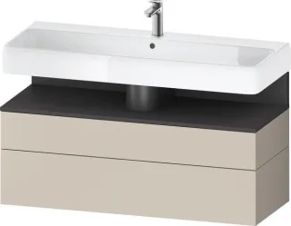 Duravit Qatego Waschtischunterbau wandhängend Taupe Supermatt 1190x470x590 mm - QA4396049830000 QA4396049830000